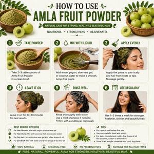 Polvo de Amla Orgánico al por Mayor, Suplemento Herbal 100% Puro y Natural, Polvo de Grosella India Rico en Vitamina C y Antioxidantes - Product Image 6