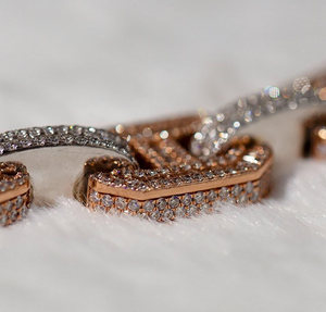 Cadena de Eslabones de Lujo con Diamantes de Moissanita Bicolor, Collar Hip Hop Iced Out, Joyería Premium VVS, Accesorio de Moda Unisex - Product Image 2