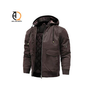Chaqueta de Cuero de Alta Calidad para Hombre, Estilo Motero, Personalizada, Cortavientos, Impermeable, de Lona, para Invierno, Estilo Urbano y Elegante - Product Image 4