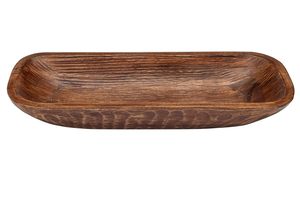 Porte-bougie rectangulaire fait main en bois de couleur charbon de bois, style rustique et campagnard, rempli de cire, centre de table pour la décoration intérieure - Product Image 4