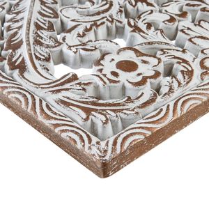 Set di 2 Pannelli Decorativi in Legno Intagliato con Motivi Botanici, Eleganti Decorazioni da Parete - Product Image 3