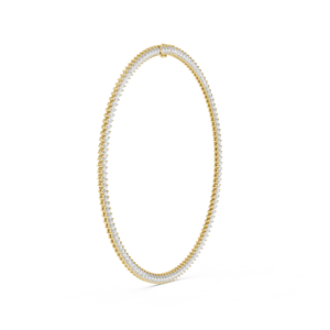 Lab Grown Diamond Marquise Cut Tennis <b>Necklace</b> in yellow Gold | Elegant Luxury <b>Statement</b> <b>Necklace</b> for Women - Product Image 1