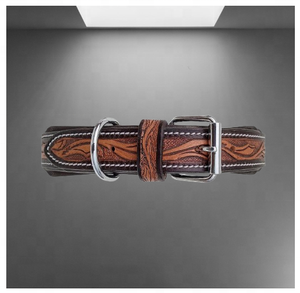 Direct Manufacturer's Personalized Eco-Friendly Lace Solid Floral Geometrical Pattern Black Leather Pet Collar <b>Leash</b> <b>Harnesses</b> - Product Image 2