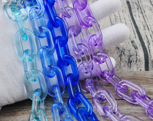 Las Mejores Cadenas de Resina Nuevas, Bonitas, de 15 Colores, Transparentes, de Forma Redonda, Ligeras, para Decoración del Hogar, Material de Manualidades, Diseño de Fundición - Product Image 3