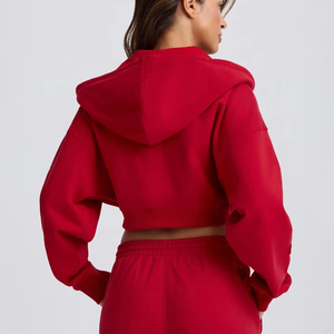 Sweat-shirt à capuche zippé pour femmes et hommes, 300 GSM, doux, manches longues, vêtements de sport décontractés, vêtements de détente, sweat-shirt chaud pour l'extérieur - Product Image 2