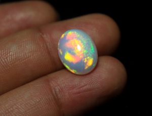 Gemas Hasnain, Ópalo Etíope Natural de Excelente Calidad, Corte Ovalado, 5 Quilates, Multicolor, 14.5*11*6mm, Gema para Joyería - Product Image 2