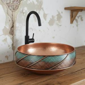 Lavabo de Cobre Artesanal Heritage, Lavabo Decorativo Tradicional, Elemento de Diseño Interior de Lujo - Product Image 1