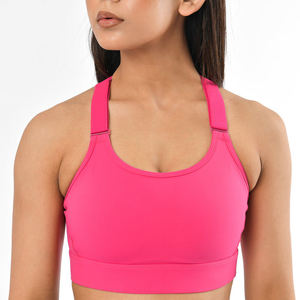 Soutien-gorge de sport pour filles grande taille, haute performance, sans coutures, séchage rapide, col rond, haute qualité, avec option logo frontal, pour le yoga - Product Image 5