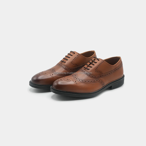 Usine bonne qualité en cuir de vache véritable chaussures pour hommes robe de bureau Oxfords chaussures automne à la main - Product Image 3
