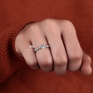Lab Grown <b>Heart</b> <b>Shape</b> Diamond Engagement Ring 14K Gold Minimalist Solitaire Bridal Ring Wedding Jewelry Manufacturer Supplier - Product Image 5