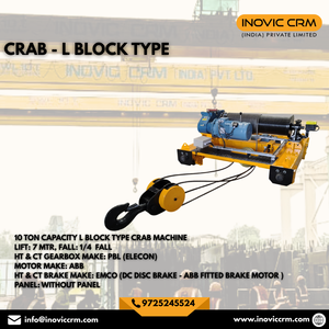 Grúa Eléctrica Industrial INOVIC CRM de 10 Toneladas, Tipo EOT |   Carro Motorizado de Doble Viga para Material Industrial - Product Image 1