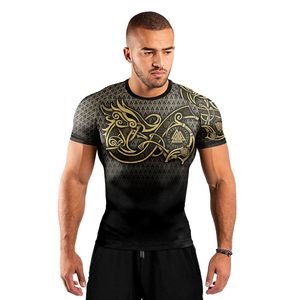 Factory Custom Unisex Rashguard UPF 50 Running Activewear Sublimation Breathable Anti Rash <b>Compression</b> Polyester OEM OEM Factory - Product Image 3