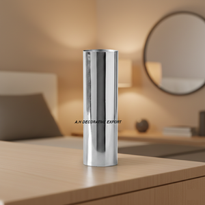 Modern Polished Silver Stainless Steel <b>Cylinder</b> <b>Vase</b>-Eco-Friendly Wedding Decorative <b>Vase</b> for Home & Office - Product Image 5