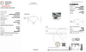 Bague de fiançailles en diamant de laboratoire 5,56 ct, bleu vif fantaisie, taille cœur, coupe mixte, VVS2, certifiée IGI, finition polie, bijoux fins - Product Image 2