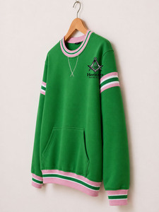 HMR Alfa |   Sudadera Kapa con Bordado Griego para Mujer, Personalizada, Cuello Redondo, Sudadera de Algodón Bordada para Mujer - Product Image 2