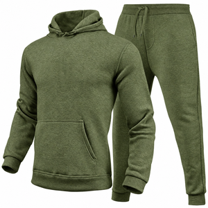 Conjunto Deportivo de Felpa para Hombre, Sudadera con Capucha y Pantalones Jogger, Ropa Deportiva Informal de Dos Piezas - Product Image 5
