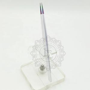 Pinzas de recubrimiento en polvo blanco con punta de arcoíris de punta afilada de aislamiento, pinzas de extensión de pestañas de acero inoxidable con logotipo personalizado, el mejor precio - Product Image 3