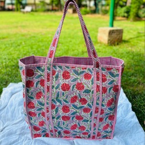 Top Selling Hand Quilted Multi <b>Patchwork</b> Travel Tote <b>Bag</b> Beautiful Womens Shopping Handmade Cotton Fabric Kantha Beach Zipper - Product Image 2