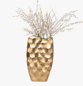 Vase décoratif de luxe en métal martelé avec diamants, fait main, pour table, jardin et extérieur – Meilleure vente - Product Image 2