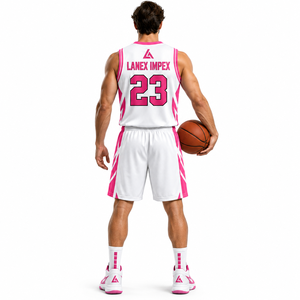 Ensemble d'uniformes de basket-ball personnalisés pour hommes, femmes et jeunes, maillot et short respirants à séchage rapide, vêtements de sport avec impression de logo, numéro et nom personnalisés - Product Image 4