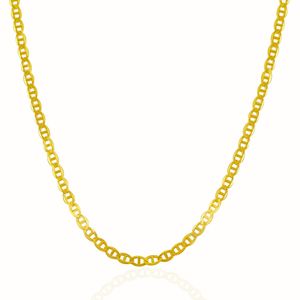 Catena a maglia mariner in oro giallo 14k da 3,2 mm, bracciale alla moda. - Product Image 2