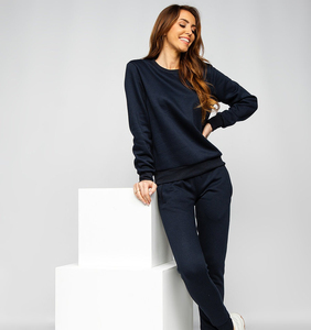 Ensemble de survêtement pour femme avec logo personnalisé, coupe ajustée, pantalon de jogging, 100% coton, vêtements de fitness - Product Image 5