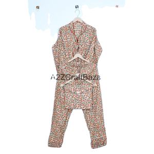 Nuevo Diseño, Conjunto de Pijama para Mujer, 100% Algodón, Suave y Transpirable, con Cintura Elástica y Mangas Largas - Product Image 6