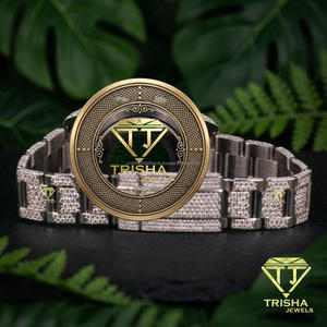 Reloj de Lujo Hip Hop Unisex de Acero Inoxidable con Diamantes Moissanite VVS Totalmente Iced, Movimiento Mecánico Automático, Resistencia al Agua 3BAR - Product Image 4