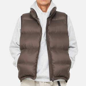 <b>Men's</b> Winter Glossy Puffer Vest Hooded Waterproof Shiny Bubble Sleeveless <b>Jacket</b> Stand Collar Windproof <b>Warm</b> Waistcoat - Product Image 3