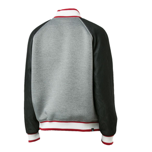 Premium Wool Varsity <b>Jacket</b> Genuine Leather Sleeves Stand Collar Solid Unisex Eco-Friendly Windproof Letterman Bomber Streetwear - Product Image 4
