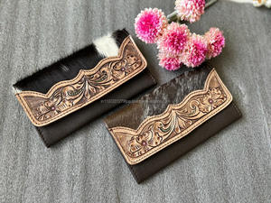 Pochette en cuir de Style occidental pour femme, portefeuille en cuir sculpté, meilleur cadeau pour elle - Product Image 4