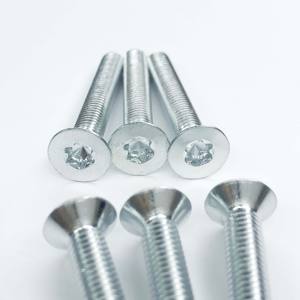 สกรูหัวจมแบบ Torx เกลียวเมตริกและนิ้ว ขนาด M1.6~M10 ผลิตตามมาตรฐาน OEM/ODM DIN965 ISO14581 ทำจากสแตนเลส เกรด 8.8 แบบเรียบ - Product Image 4