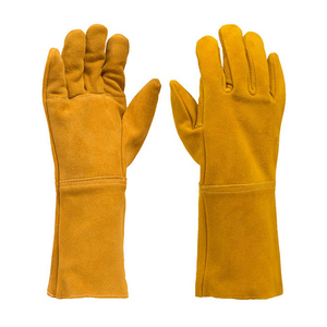 Heat Resistant Aluminum Foil Fiber Leather Welding <b>Gloves</b> Heavy Proof Reinforced Groomers Padding Kennel Workers Scratch <b>Gloves</b> - Product Image 1