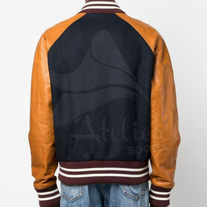 เสื้อแจ็คเก็ตเบสบอลแบบยูนิเซ็กซ์สำหรับผู้ชาย  ตกแต่งด้วยผ้าขนสัตว์  ปักลายเชนิลล์  ระบายอากาศได้ดี แห้งเร็ว เป็นมิตรกับสิ่งแวดล้อม - Product Image 3