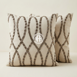 Housse de coussin en velours perlé faite à la main, lot de 2, noir, or, argent, feuilles brodées, taies d'oreiller décoratives, style Art Déco, pour canapé et lit - Product Image 5