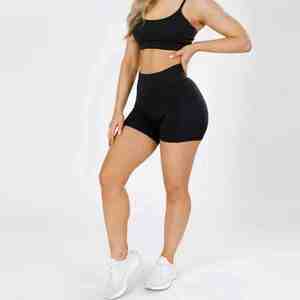 Conjunto Deportivo de Dos Piezas para Mujer, Sujetador Deportivo Cómodo para Gimnasio y Yoga, Pantalones de Yoga con Patrón Sólido, para Hacer Ejercicio - Product Image 1