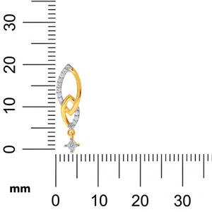 Pendientes Minimalistas de Oro Amarillo de 14K con Diamantes Cultivados en Laboratorio en Forma de Hoja, Diseño Geométrico y Acento de Diamantes CZ AAA - Product Image 5