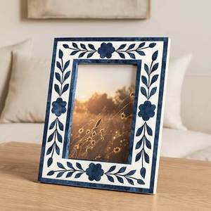 Cadre photo moderne en os incrusté, fait main, design géométrique, accent décoratif pour la maison, le bureau, l'hôtel et les intérieurs de luxe - Product Image 5