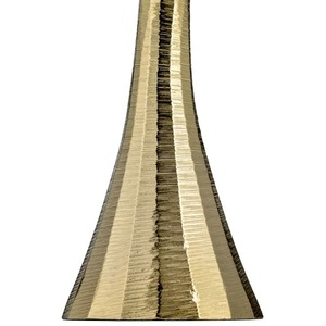 Candelabro Moderno y Elegante de Metal Dorado, Centro de Mesa, Candelabro Delgado de Latón Texturizado - Product Image 4