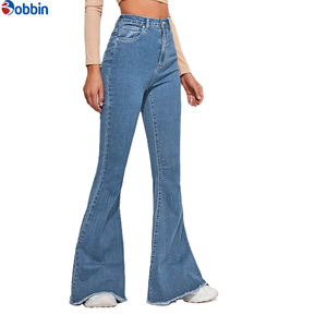 Pantalones Vaqueros Acampanados de Tallas Personalizadas para Mujer, Estilo Femenino, Nuevos Jeans Elásticos Transpirables de Tallas Grandes - Product Image 1
