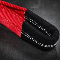 Sangle de remorquage en polyester durable pour véhicules 4x4 tout-terrain boue, sable, neige, avec boucles résistantes à l'usure