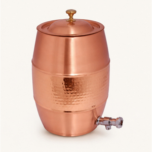 Distributeur d'eau en cuivre pur avec robinet anti-fuite, réservoir de stockage d'eau martelé artisanal pour la maison et le bureau - Product Image 5