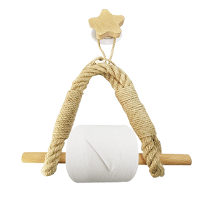 Home Storage Rope Toilet Paper <b>Roll</b> Holder Wall Storage Hanger With Steel Hook For Restaurants Washroom Wall Hanger - Product Image 6