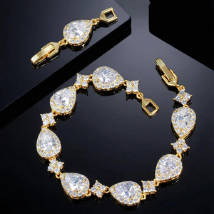 Pulsera de tenis de lujo para mujer de oro macizo de 14K con diamantes naturales de talla brillante y engaste completo pavé, estilo hip hop para fiesta - Product Image 3
