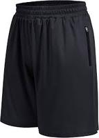 Shorts mi-longs de compression pour hommes, noirs unis, légers, à séchage rapide, avec cordon de serrage, poches, décontractés, tricotés, service OEM