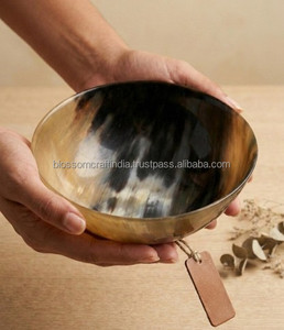 ชามเขาควายทำด้วยมือหรูหราเครื่องใช้บนโต๊ะอาหารธรรมชาติชามเสิร์ฟสำหรับขนมสลัดผลไม้และของตกแต่งบ้าน - Product Image 1
