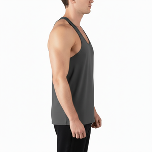 Camiseta Deportiva Slider de Alta Calidad, 100% Algodón Ecológico, Transpirable, para Gimnasio, Culturismo, Sin Mangas, para Hombre - Product Image 2