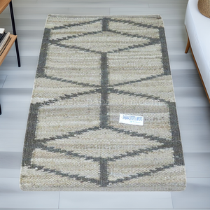 Tapis Kilim Tribal Moderne Fabriqué à la Main Motifs Graphiques de Qualité Supérieure Tapis Kilim pour Espace de Vie - Product Image 1