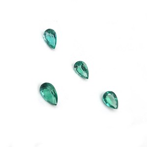Natural Zambia Emerald Pear Faceted Cut Loose Gemstone Lot 3-6 MM IGI Certified for Handmade Jewelry Making - Product Image 4