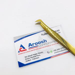 Pinzas doradas profesionales con punta de fibra de 90 grados, logotipo personalizado, acero inoxidable sólido, sostenible para extensión de pestañas - Product Image 5